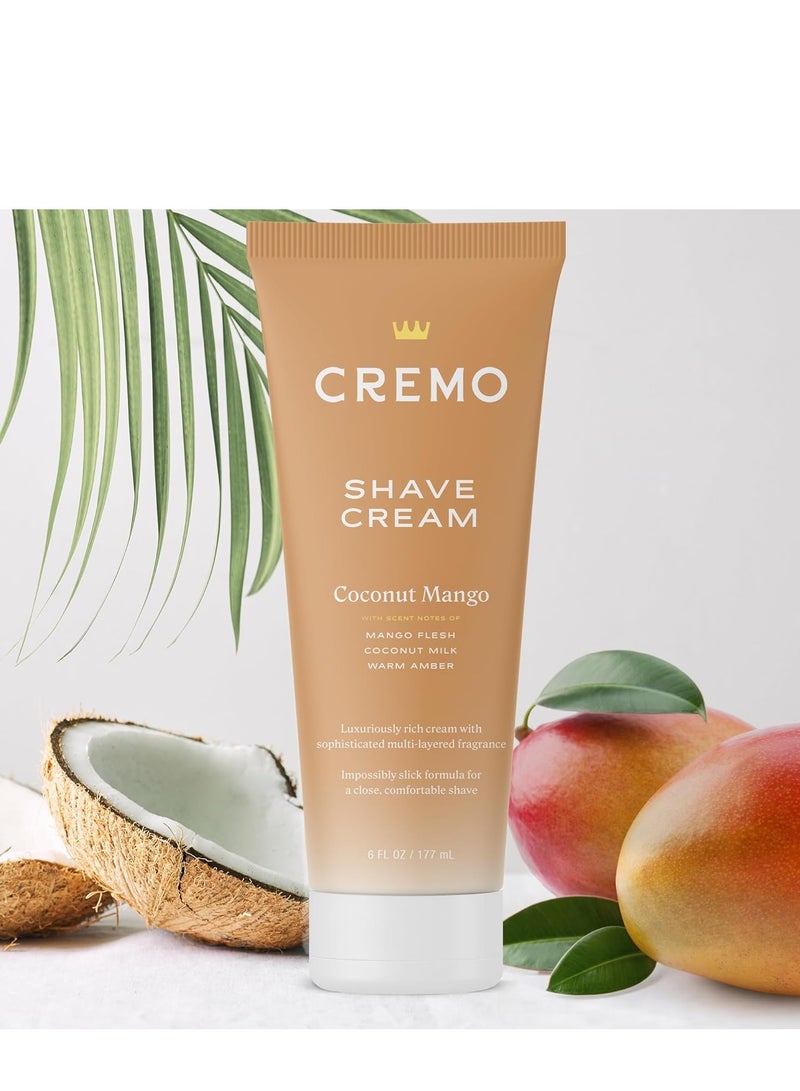 cremo كريمو كريمو كريم حلاقة مرطب بجوز الهند والمانجو، كريم حلاقة فائق السلاسة للنساء يقاوم الجروح والقطع وحروق الحلاقة، 6 أونصة سائلة - Image 4