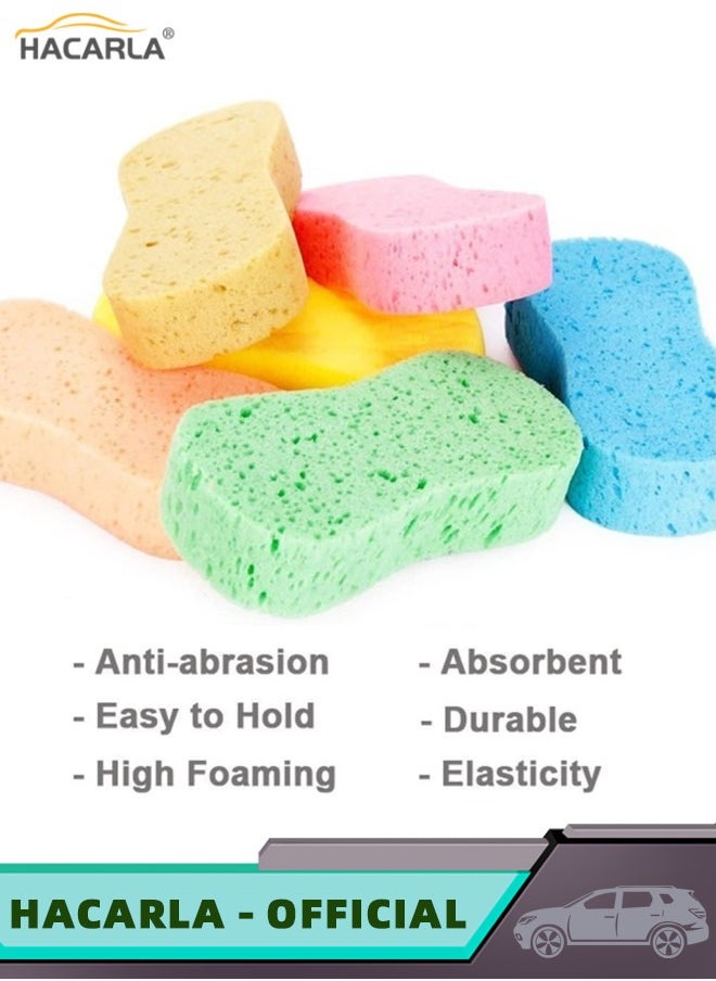 HACARLA - 10 pcs Car Wash Sponges Easy Grip Large Cleaning Honeycomb Sponges Pad Cleaning Scrubber Car Cleaning Supplies Random Colors - Image 1