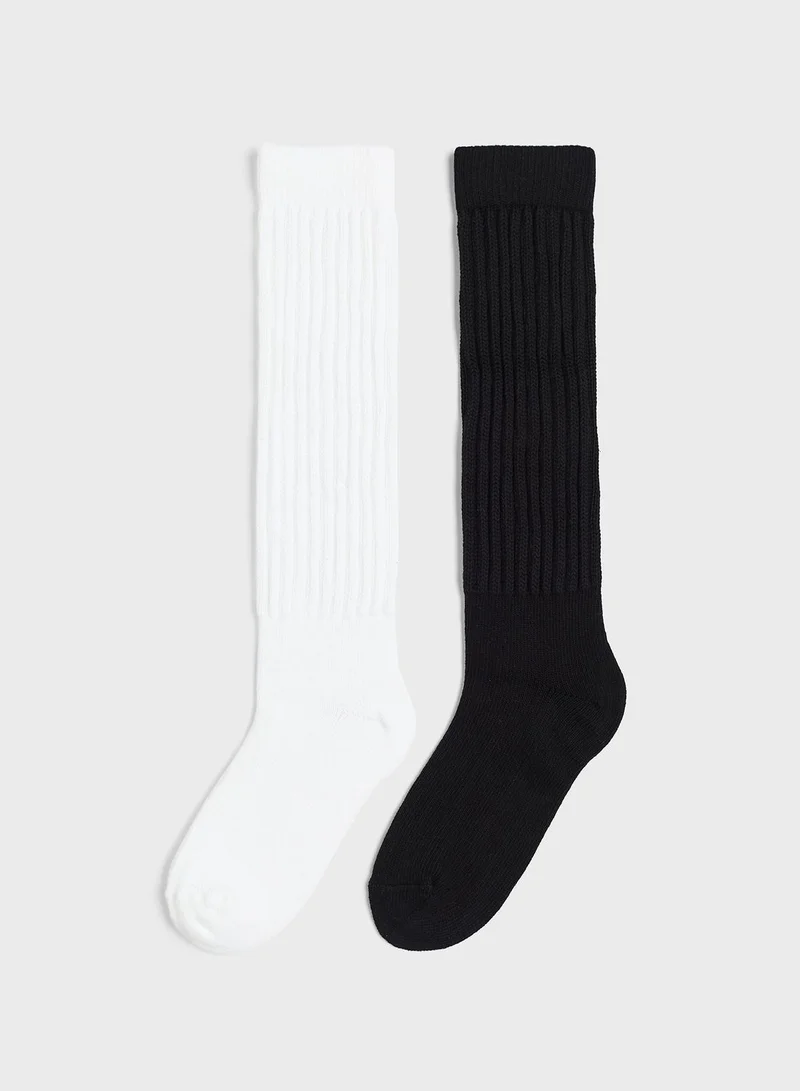 H&M 2 Pack Knee Socks