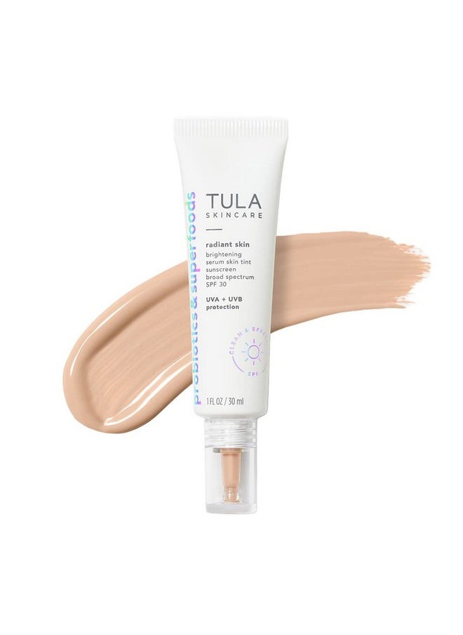 TULA TULA Skin Care Radiant Skin Brightening Serum Skin Tint SPF-Facial Sunscreen Provides Broad Spectrum SPF 30 Protection, Tinted, Serum-Light Formula Brightens and Evens Skin-Shade 05, 1.0 fl oz.  - Image 1
