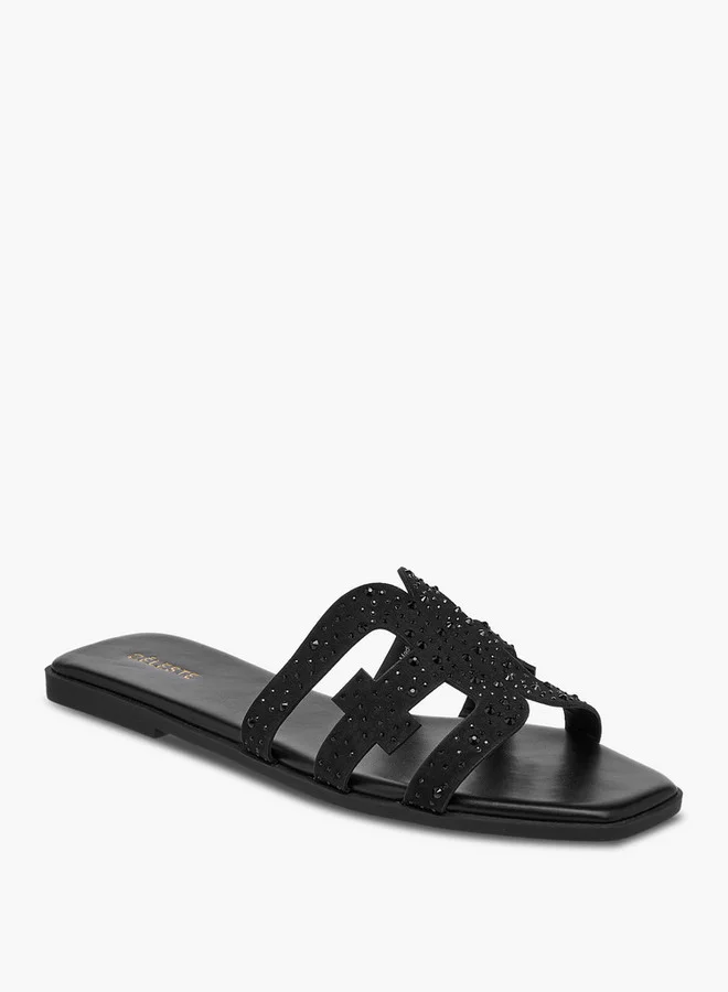 سيليست Women's Embellished Slip-On Sandals