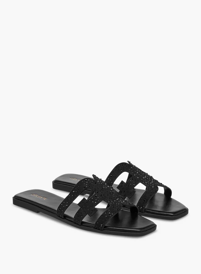 سيليست Women's Embellished Slip-On Sandals