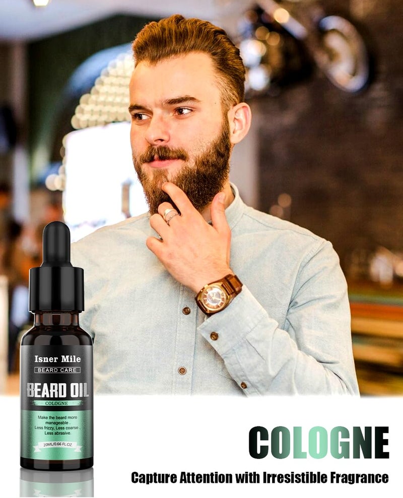 ISNER MILE Beard Oil Kit Stocking Stuffers: Gifts for Men Him Dad Boyfriend, Mustaches Conditioner - Soften - Strength with Sandalwood, Bay Rum, Vanilla, Cologne, Unscented, Beard Grooming and Care - Image 5