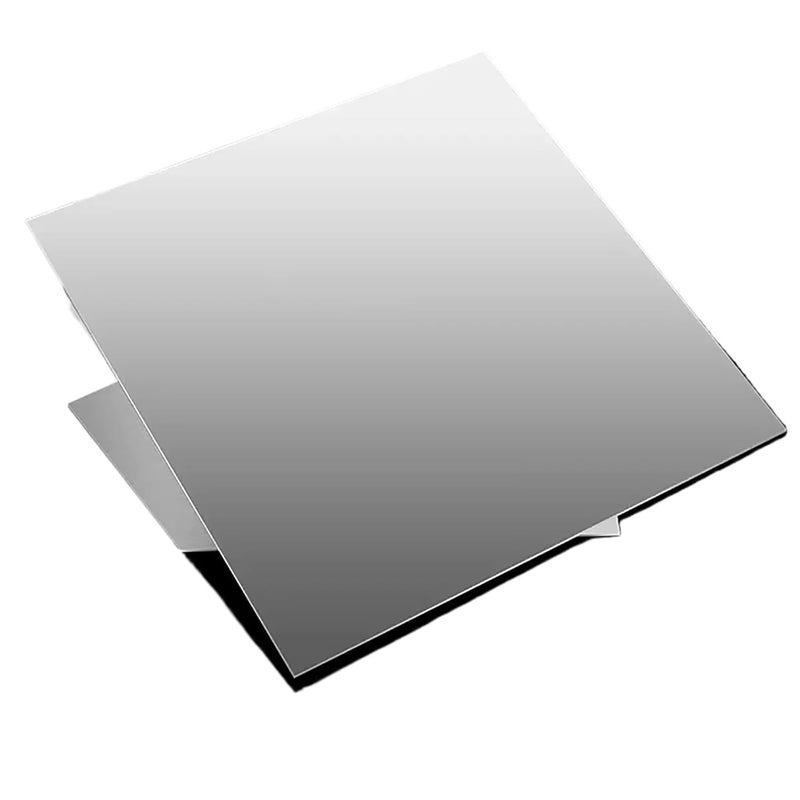 Thickness 0.5mm-3mm Mirror 304 Stainless Steel Plate Single-Sided Mirror Effect DIY Stainless Steel Plate Film Protection(Thickness 2.5mm,150mmx150mm) - Image 1