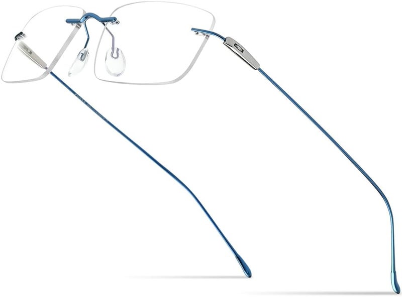 FONEX Titanium Glasses Frame,Rimless Frameless Optical Eyewear Eyeglasses for Men and Women F85634 - Image 1