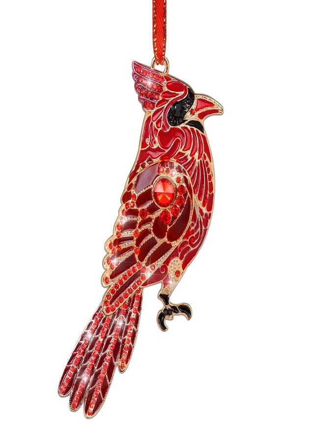 JUESMOS Metal Red Cardinal Christmas Ornaments 2025 Bird Ornaments for Christmas Tree Decorations Memorial Cardinal Keepsake Gifts for Women Girls Sister Rhinestone Xmas Ornament - Image 1