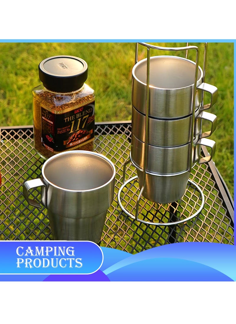Manful Stackable Mug Set with Metal Stand  - Image 2