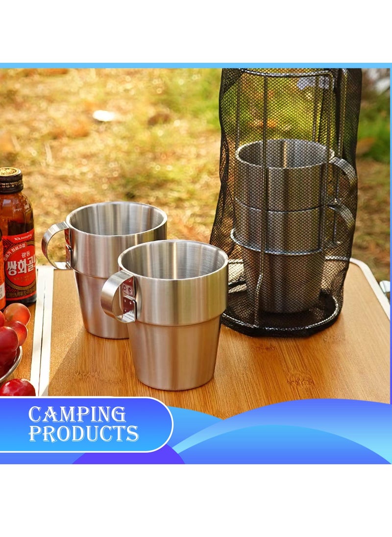 Manful Stackable Mug Set with Metal Stand  - Image 3
