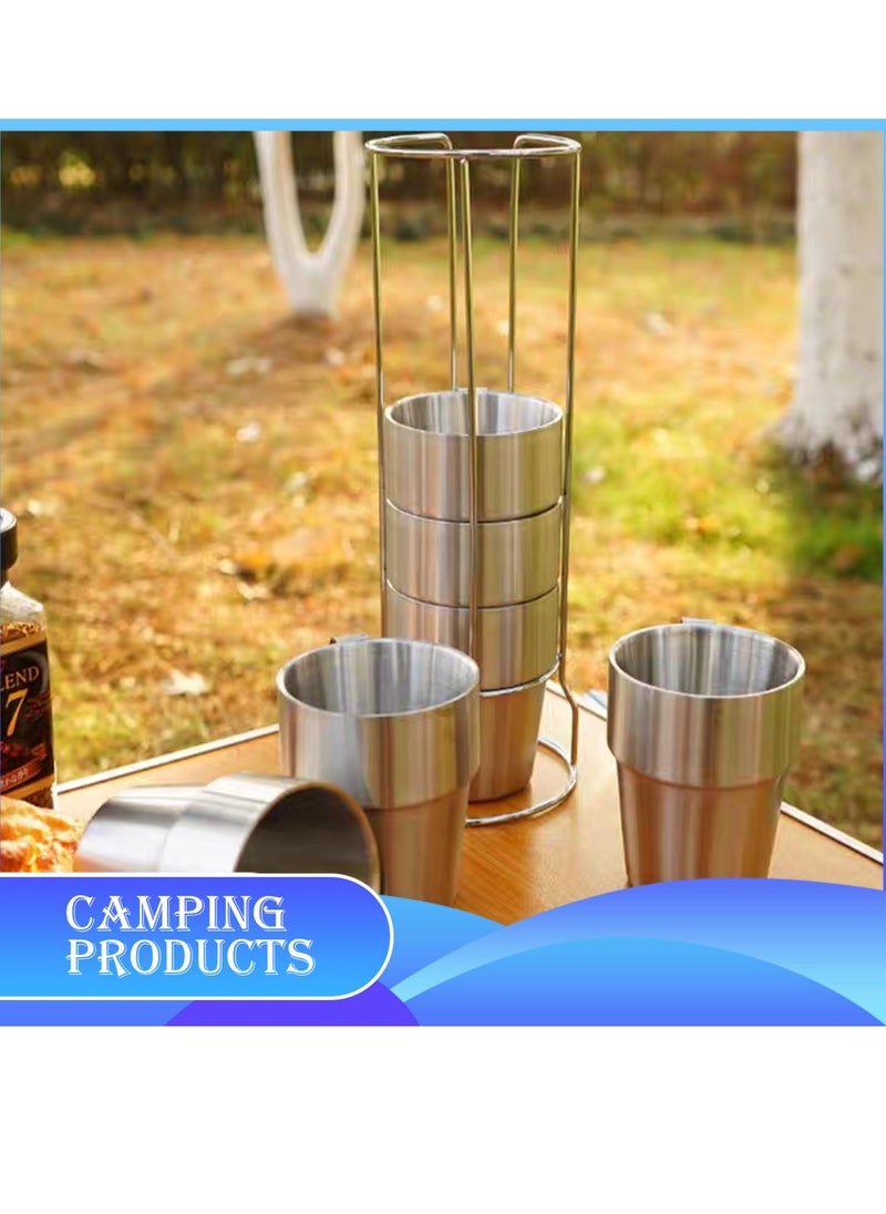 Manful Stackable Mug Set with Metal Stand  - Image 4