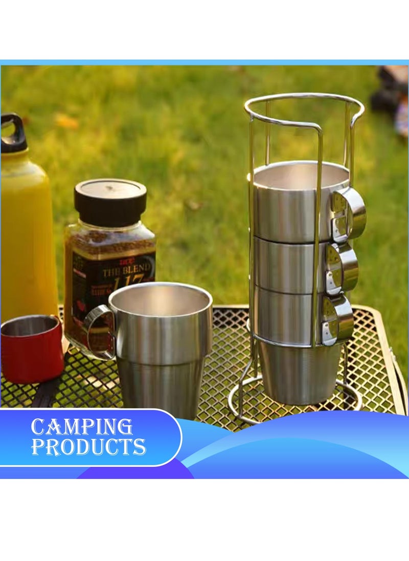Manful Stackable Mug Set with Metal Stand  - Image 5