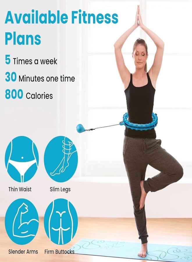 VPGS Weighted Hula Hoop, 24 Detachable Knots,Lightweight Adjustable Hula Ring Hoops for Adults and Children Fitness Exercise and Fun. - Image 2
