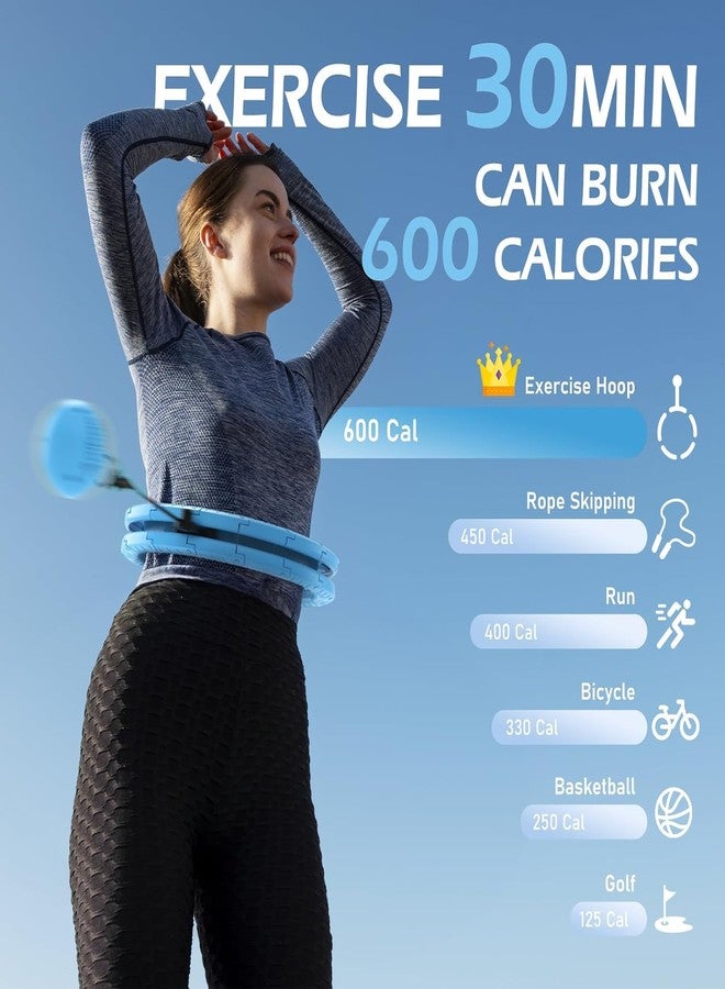 VPGS Weighted Hula Hoop, 24 Detachable Knots,Lightweight Adjustable Hula Ring Hoops for Adults and Children Fitness Exercise and Fun. - Image 3