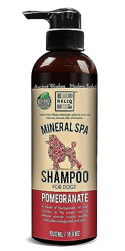 RELIQ Natural Mineral SPA Shampoo Pomegranate for Dog/Puppy. No soap no Oatmeal Formula. Tear Free and Long Lasting Odor Control. Super Soft and Shiny Coat After wash. - Image 1