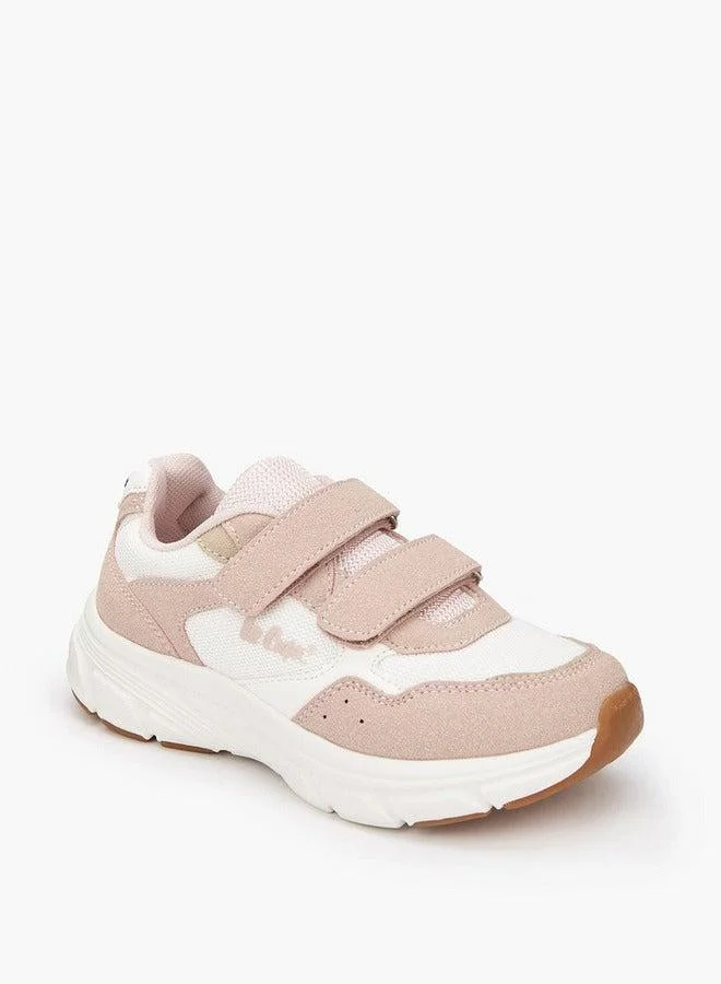 Lee Cooper Girls' Colourblock Sneakers with Hook and Loop Closure
