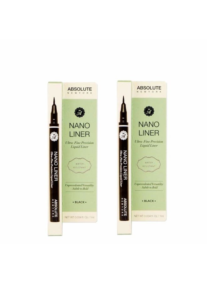 Absolute New York (Pack of 2) Absolute New York Liquid Liner Nano with Eyebrow Shaver  - Image 1