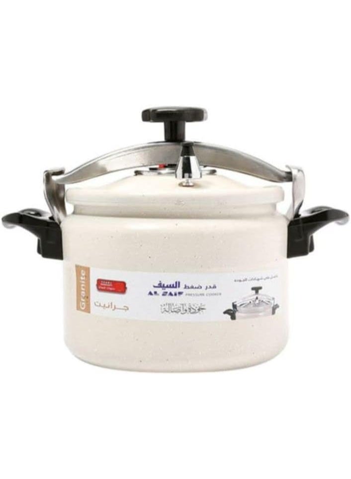 السيف  طنجرة ضغط من الألومنيوم والجرانيت من ALSAIF، لون بيج: أبيض لؤلؤي - Image 1