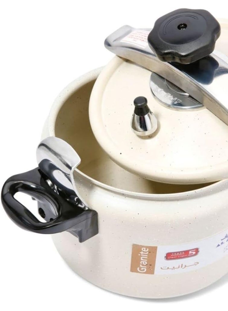 السيف  طنجرة ضغط من الألومنيوم والجرانيت من ALSAIF، لون بيج: أبيض لؤلؤي - Image 3