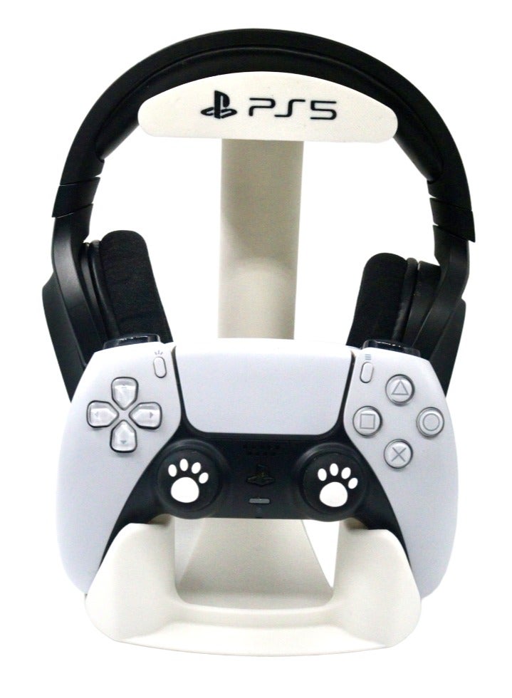 3D Brothers Base PS5 DualSense Controller Stand with Headphone Holder, for PlayStation 5  - Image 1