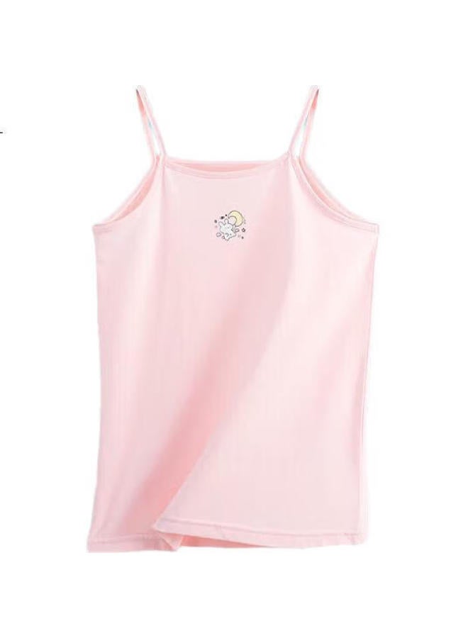 Red Bean Girls' Summer Thin Cotton Vest B3022 Light Pink 110 - Image 1