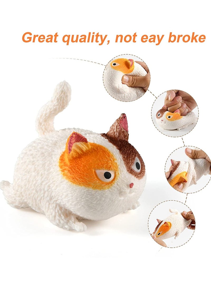 SYOSI Cat Squishy Angry Cat Stress Relief Toys, SYOSI Pinch, Squeeze, Relieve Stress, Anxiety, Bad Mood, Relieve Stress Toys, Gift, Cute Soft, Relieve Fidget Toys Decompression (Yellow) - Image 5