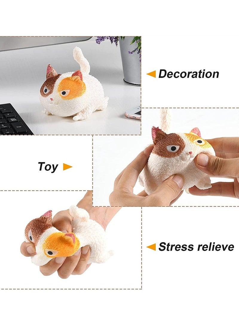 SYOSI Cat Squishy Angry Cat Stress Relief Toys, SYOSI Pinch, Squeeze, Relieve Stress, Anxiety, Bad Mood, Relieve Stress Toys, Gift, Cute Soft, Relieve Fidget Toys Decompression (Yellow) - Image 4
