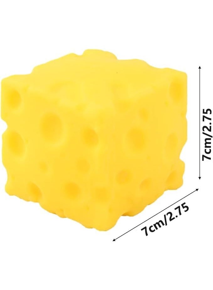 Altheqa Yellow Cheese Squishy Toy, Soft Rebounding Sensory Relief Novelty Toy, 7cm, 1 Piece - Image 2
