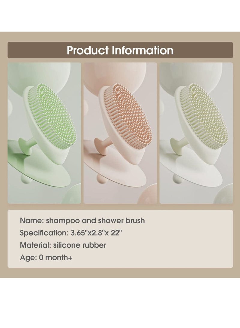 Shampoo Brush Soft Silicone Comb Scalp Scrubber Dandruff Brush Cleaning Shower Hair Scalp Massager Baby Shower Bath Brush