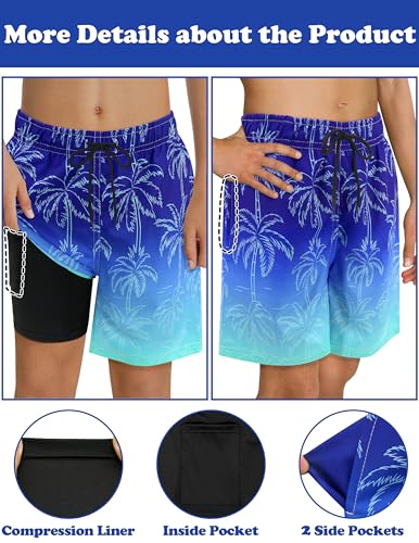 Sarfel Brand Boys' Swim Trunks - Size 14-16, Bathing Suits with Shorts for Teen Boys - Image 2