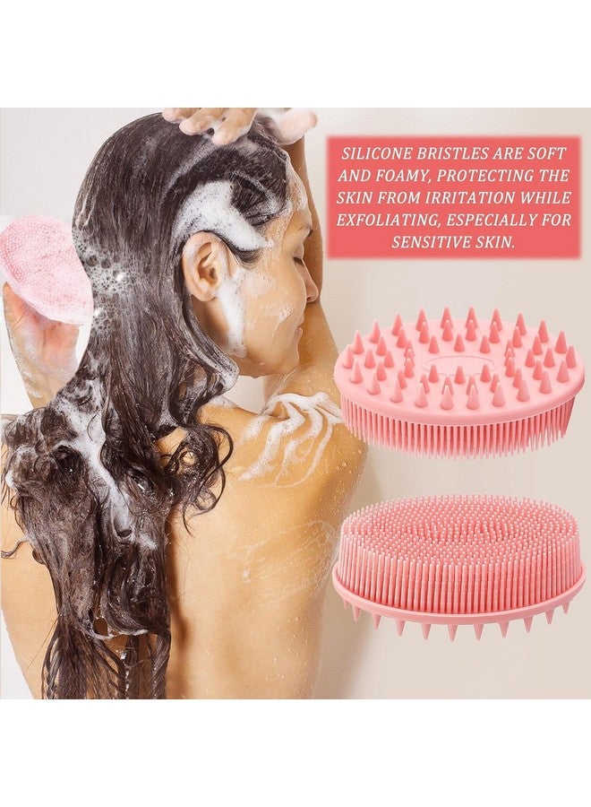 ZIPRON Exfoliating Silicone Body Scrubber Easy To Clean | 2 In 1 Bath And Shampoo Brush Use in Shower, Body Brush | Shower Cleaning Exfoliating Use for Sensitive Skin, Lather Well (Pack Of 1) - Image 2