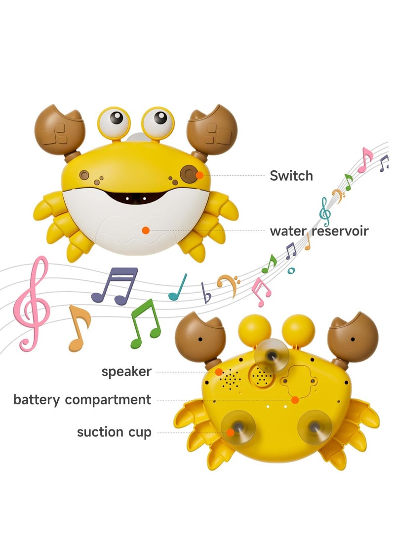 Generic - Crab Bubble Machine Bath Toy with 3 Pack Wind-up Poor Toys, Automatic Bubble Maker Baby Bath Toys, Blow Bubbles and Plays Children’s Songs, Birthday Gift for Kids - Image 1