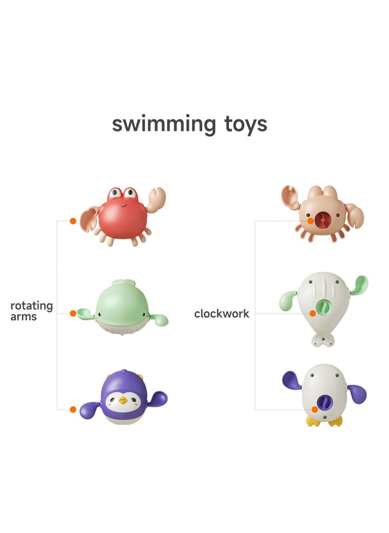 Generic - Crab Bubble Machine Bath Toy with 3 Pack Wind-up Poor Toys, Automatic Bubble Maker Baby Bath Toys, Blow Bubbles and Plays Children’s Songs, Birthday Gift for Kids - Image 1