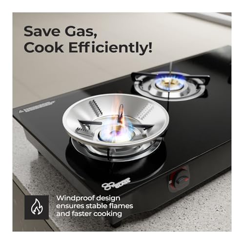 Lifelong Gas Saver Burner Stand | Gas Saver Jali for Stove 1 Burner | Energy Saver, Fire & Windproof Home Gas Stove | Gas Burner Washable Round Stand (LLGSS01, Silver) - Image 2