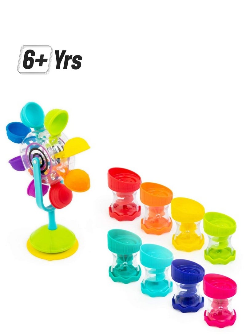 Sassy Whirling Wheel Waterfall & Rain Barrel Connecting Tubes 9Piece Set Ages 6+ Months - Image 1