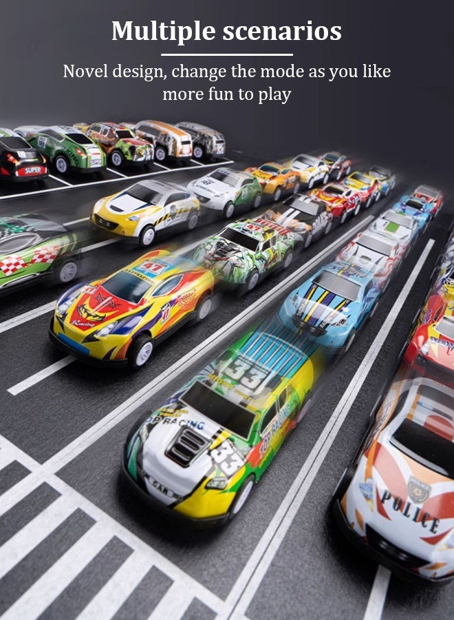 Joudiplay 48 Pcs Pull Back Toy Cars with Storage Box, Alloy Mini Race Push and Pull Back Cars Vehicles Toys for Kids, Party Favors Toy Cars Suitable Kids Gifts For Kids 3+ Years  - Image 4