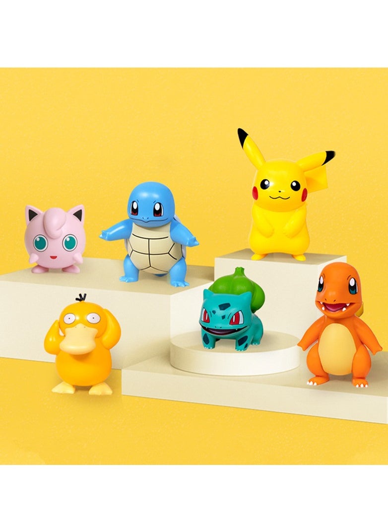 Pokemon 6-Piece Cute Cartoon  Collectible Action Figure Toy Set 7.5cm  - Image 2