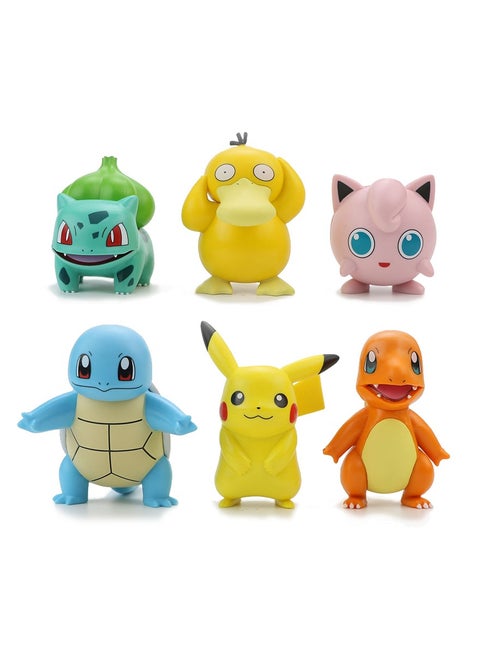 6-Piece Cute Cartoon  Collectible Action Figure Toy Set 7.5cm