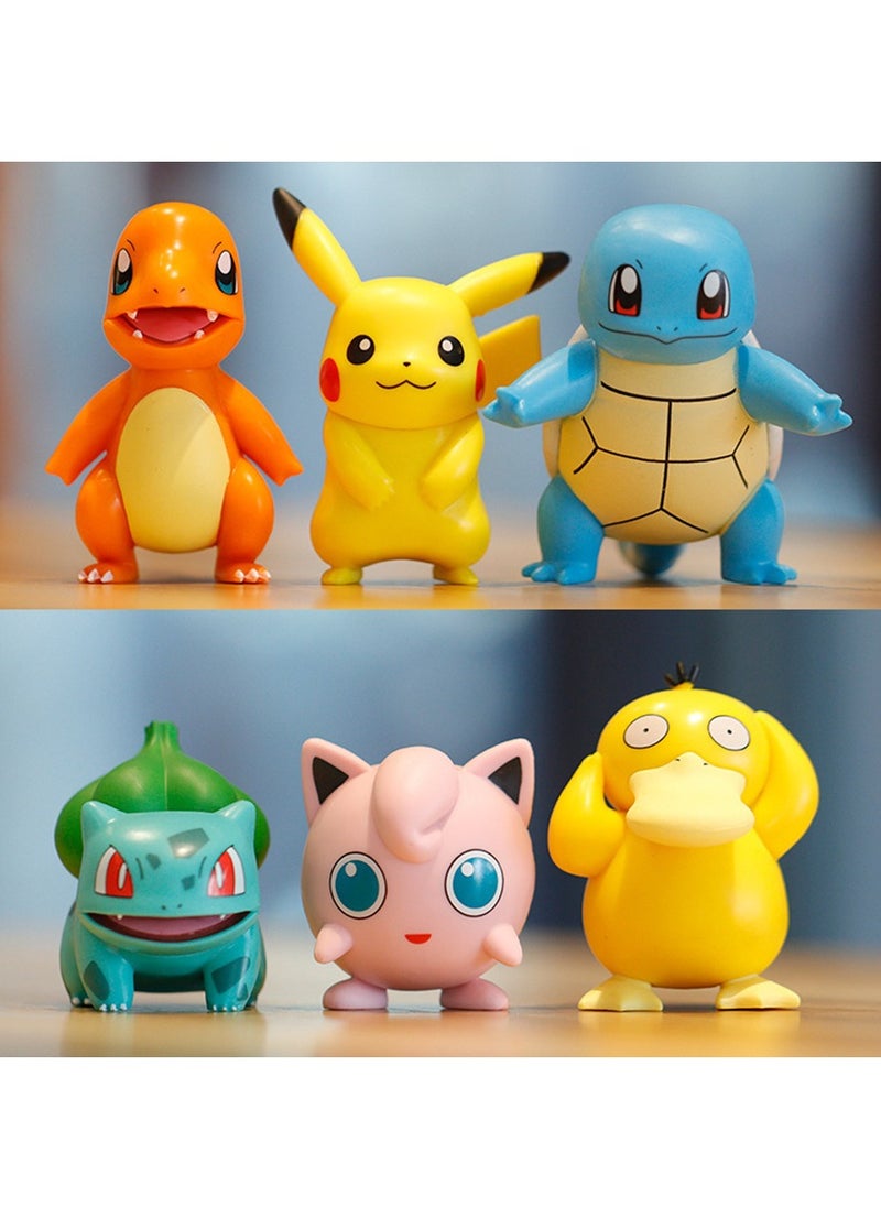 Pokemon 6-Piece Cute Cartoon  Collectible Action Figure Toy Set 7.5cm  - Image 4