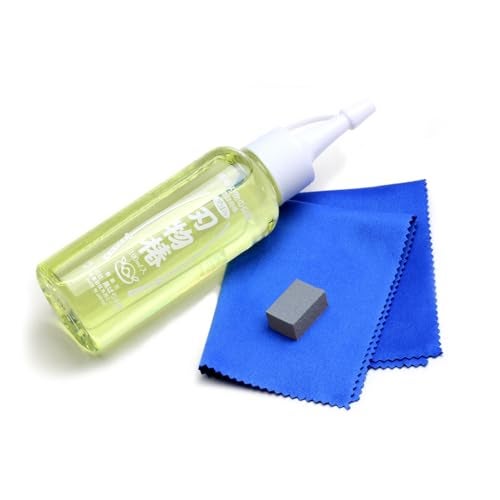 Yoshihiro 100 Pure Tsubaki Japanese Knife Maintenance Oil 34oz100ml with Complimentary Sabitori Rust Eraser and Microfiber Cloth - Image 1