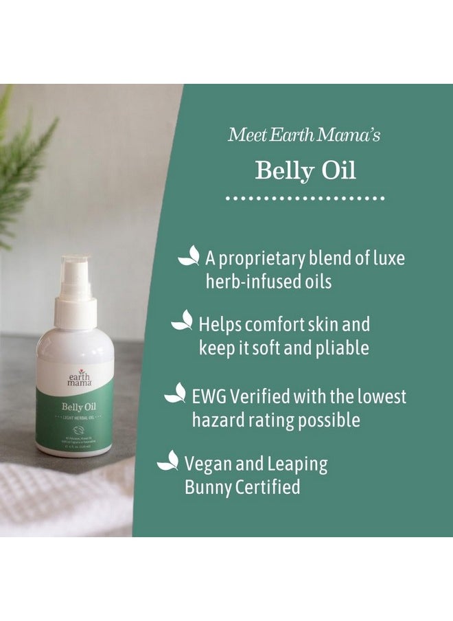 Earth Mama Earth Mama Belly Oil for Dry Skin | Calendula Skin Care Moisturizer Oil to Encourage Natural Elasticity and Help Prevent Stretch Marks During Pregnancy and Postpartum, 4-Fluid Ounce  - Image 5