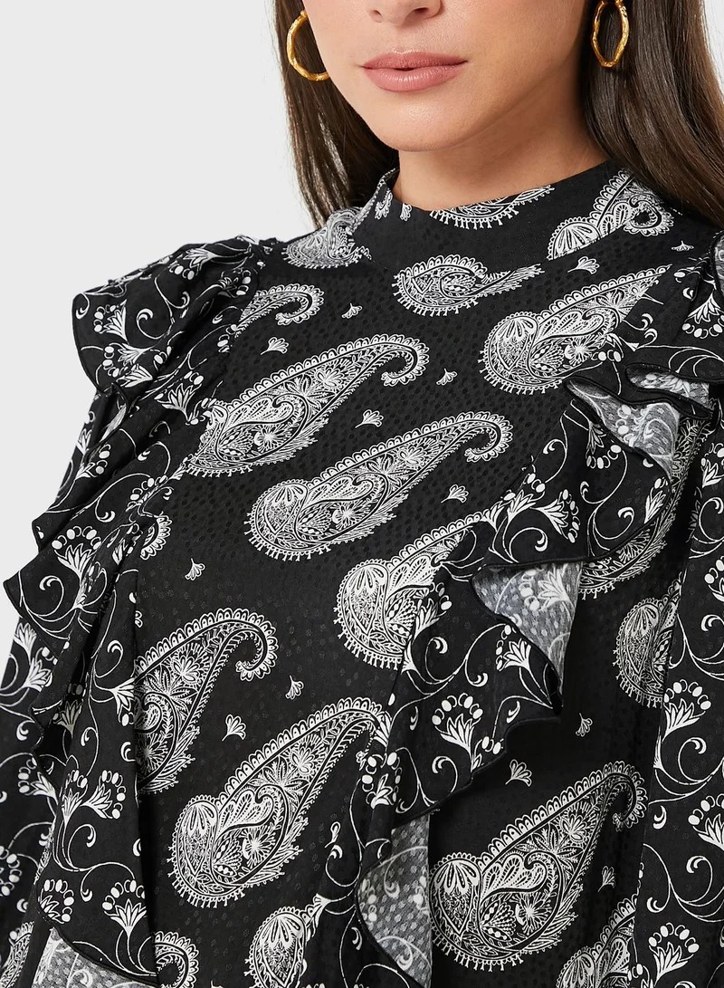 Ted Baker High Neck Printed Top