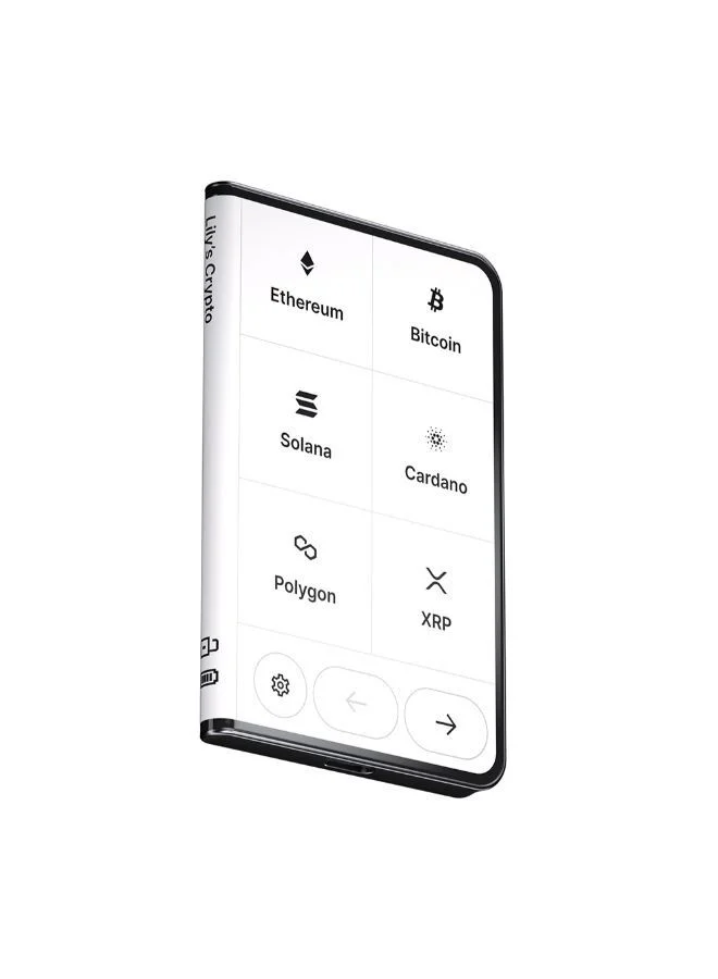 Ledger STAX Hardware Wallet | TouchScreen Crypto & NFT Wallet, Customizable, Type-C, Bluetooth Connectivity, Wireless Charging, 5000+ Coins Supported, for iOS & Android, MacOS & Windows - Black