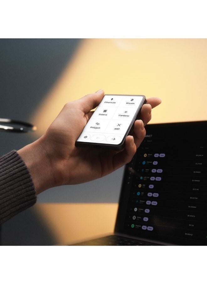 Ledger - STAX Hardware Wallet | TouchScreen Crypto & NFT Wallet, Customizable, Type-C, Bluetooth Connectivity, Wireless Charging, 5000+ Coins Supported, for iOS & Android, MacOS & Windows - Black - Image 1