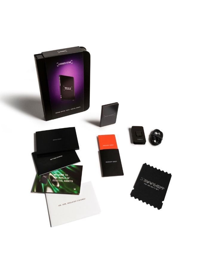 Ledger - STAX Hardware Wallet | TouchScreen Crypto & NFT Wallet, Customizable, Type-C, Bluetooth Connectivity, Wireless Charging, 5000+ Coins Supported, for iOS & Android, MacOS & Windows - Black - Image 1