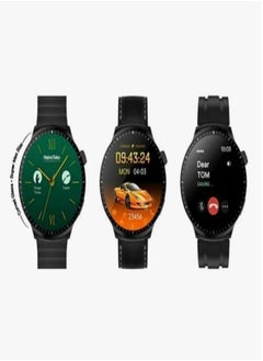 Haino Teko RW 50 Round Screen Super Size AMOLED Display Smart Watch With 3 Pair Straps and Wireless Charger With 5 Times Pray Alarm and Tasbih Counter  - Image 2