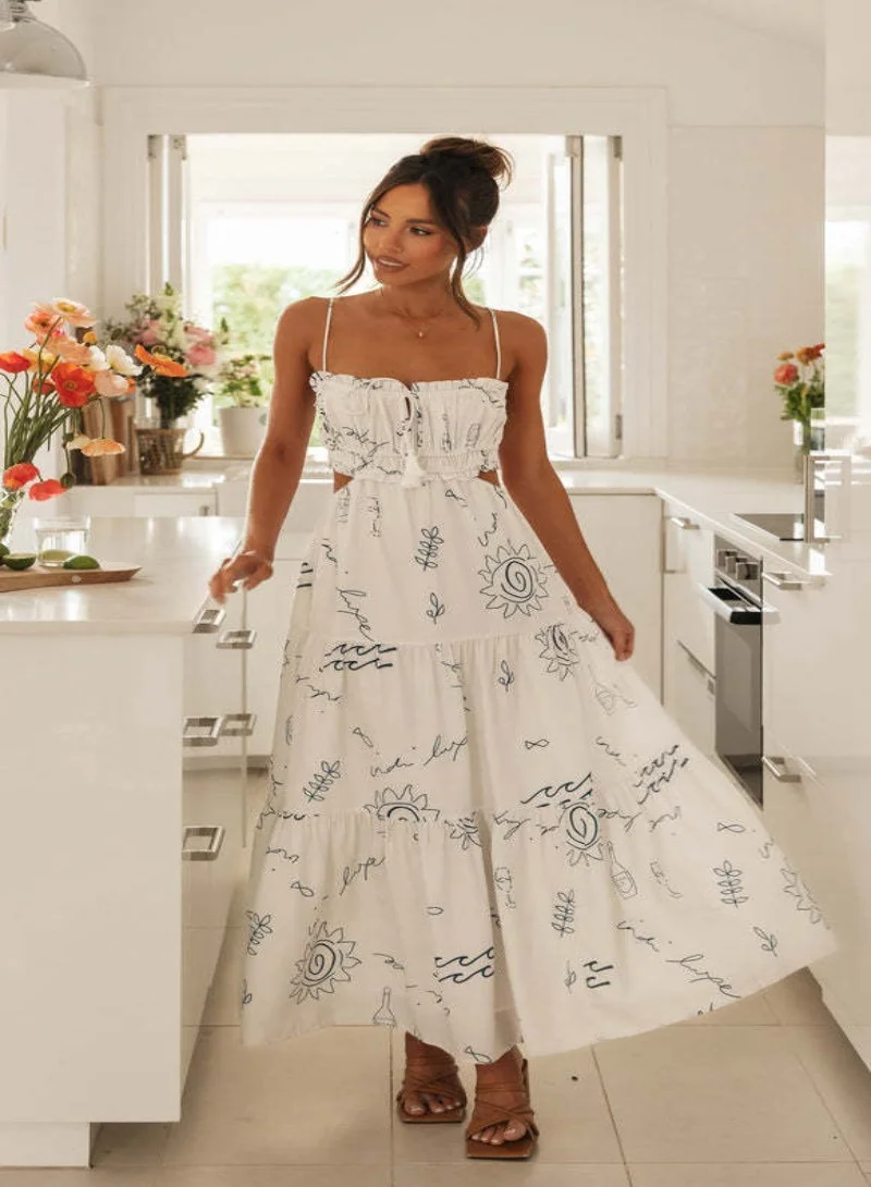 YUNIQEE Printed Cotton Sundress