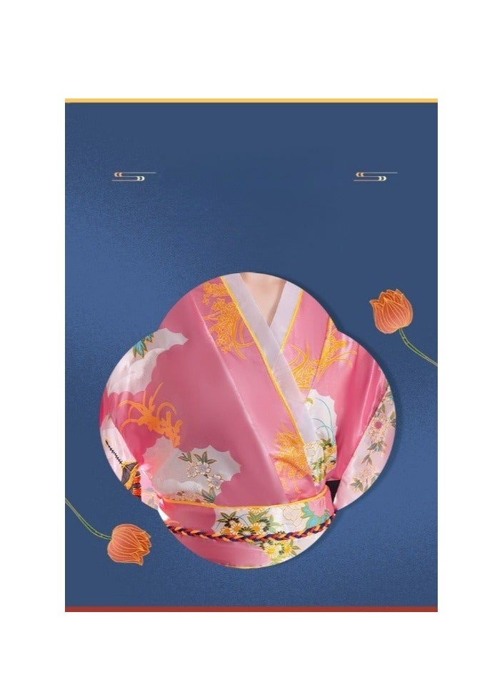 New Japanese Kimono, Japanese Traditional Clothing for Nightgown, Bathrobe, Home Clothes, Ethnic Style Stage Performance Clothes(Does not include fan) - Image 5