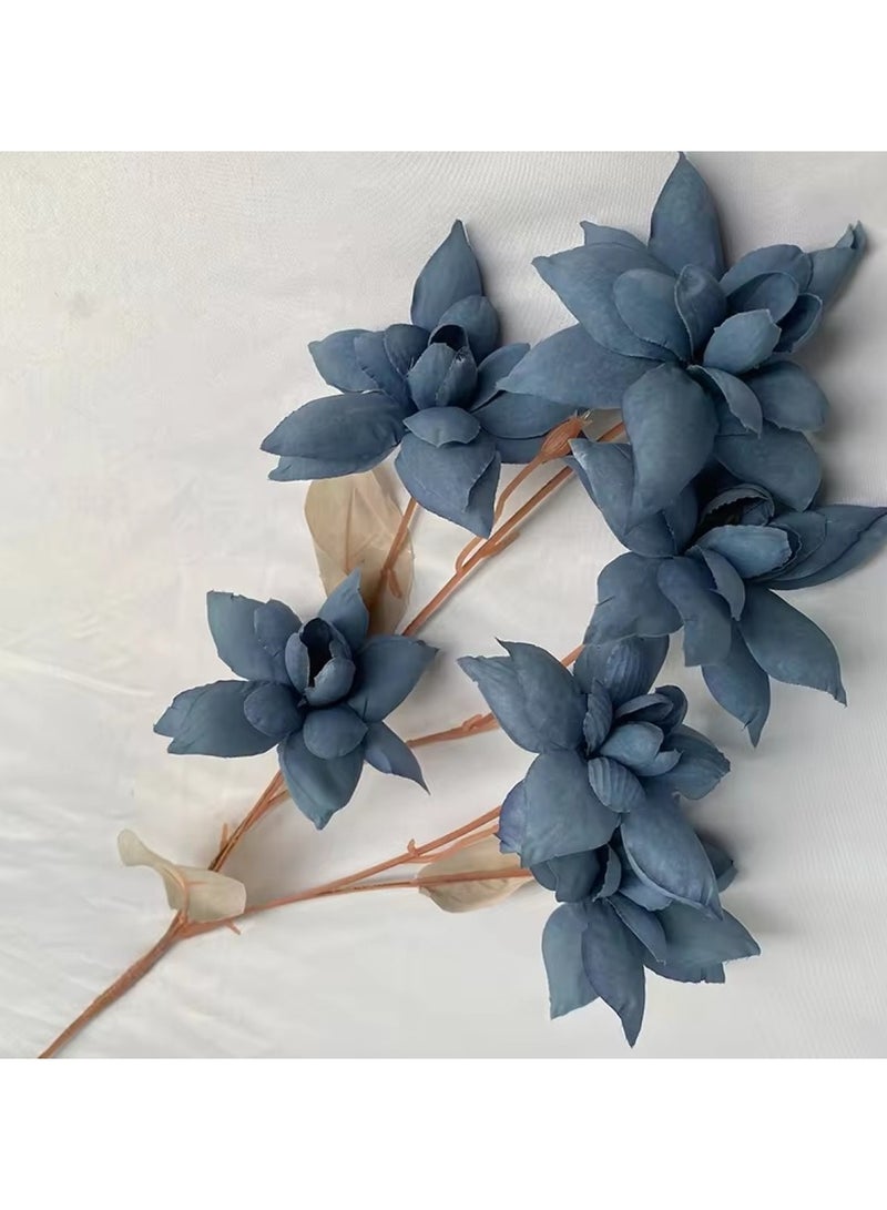 Huitich Pack Of 2 Blossom of Artificial Flower Beauty Blue  - Image 3
