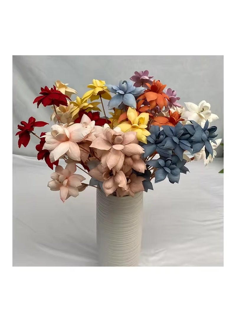 Huitich Pack Of 2 Blossom of Artificial Flower Beauty Blue  - Image 4