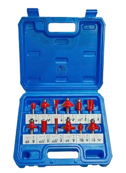 Mass Pro Mass Pro Premium Router Bit 8mm Router Bit Set With Plastic Case for Wood Working Rotary Bit Set 12 Bits  - Image 3