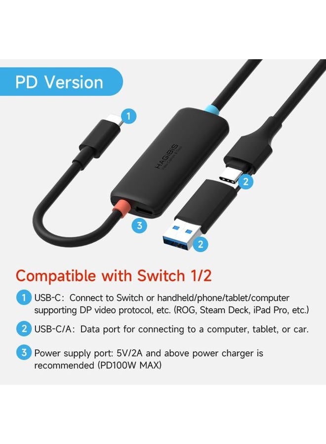 Hagibis USB3.0 Video Capture Card for Switch2, USB C to USB A/USB C 1080P@60fps 2K@30fps Video Live Audio and Game Recording for Car Quest 3 VR PS4/5 ROG Ally Steam Deck (CC10) - Image 2